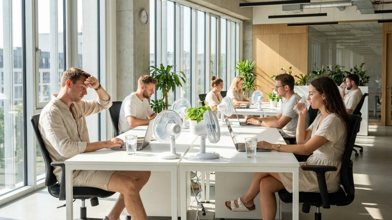 Hitze im Büro: Wie Klimatisierung und neue Arbeitsmodelle Unternehmen verändern