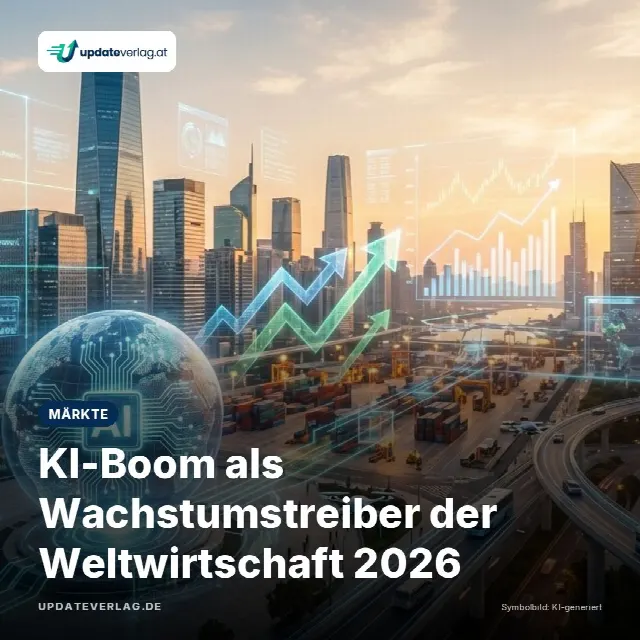 Share-Card fuer KI-Boom als Wachstumstreiber der Weltwirtschaft 2026
