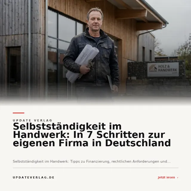Share-Card fuer Selbstständigkeit im Handwerk: In 7 Schritten zur eigenen Firma in Deutschland