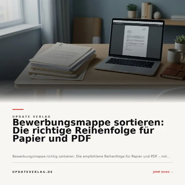 Share-Card fuer Bewerbungsmappe sortieren: Die richtige Reihenfolge für Papier und PDF