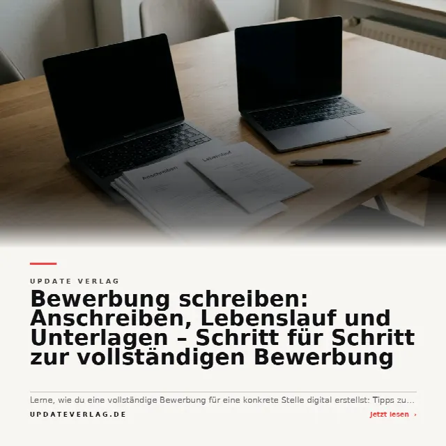 Share-Card fuer Bewerbung schreiben: Anschreiben, Lebenslauf und Unterlagen – Schritt für Schritt zur vollständigen Bewerbung