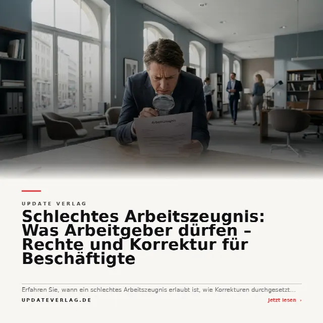 Share-Card fuer Schlechtes Arbeitszeugnis: Was Arbeitgeber dürfen – Rechte und Korrektur für Beschäftigte